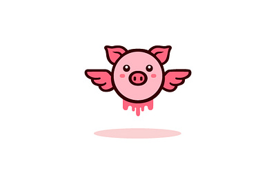 Winged Pig Logo branding graphic design logo