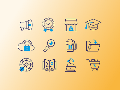 Outline Icon Set #1 design system icon icon design icon library icon outline icons icons pack iconset illustration interfase icons linear icons outline set stroke stroke icons svg ui vector websine icone website
