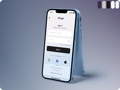 Redesign ~ Hinge Sign up Screen datingapp design hinge iosapp login productdesign signup ui uidesign ux uxdesign
