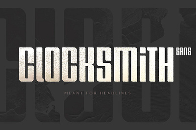 Clocksmith - Bold Display Font big font bold bold font bold sans serif clean clean font clocksmith bold display font display display font display type display typeface rough rough edges rough font sans font sans serif sans serif font sans serif typeface sans typeface