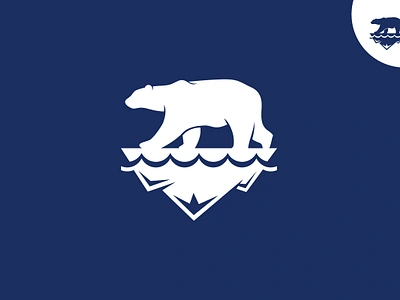 Polar Iceberg Logo bear branding iceberg logo polar