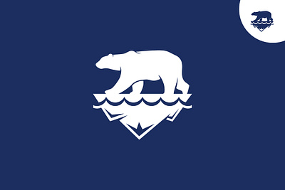 Polar Iceberg Logo bear branding iceberg logo polar