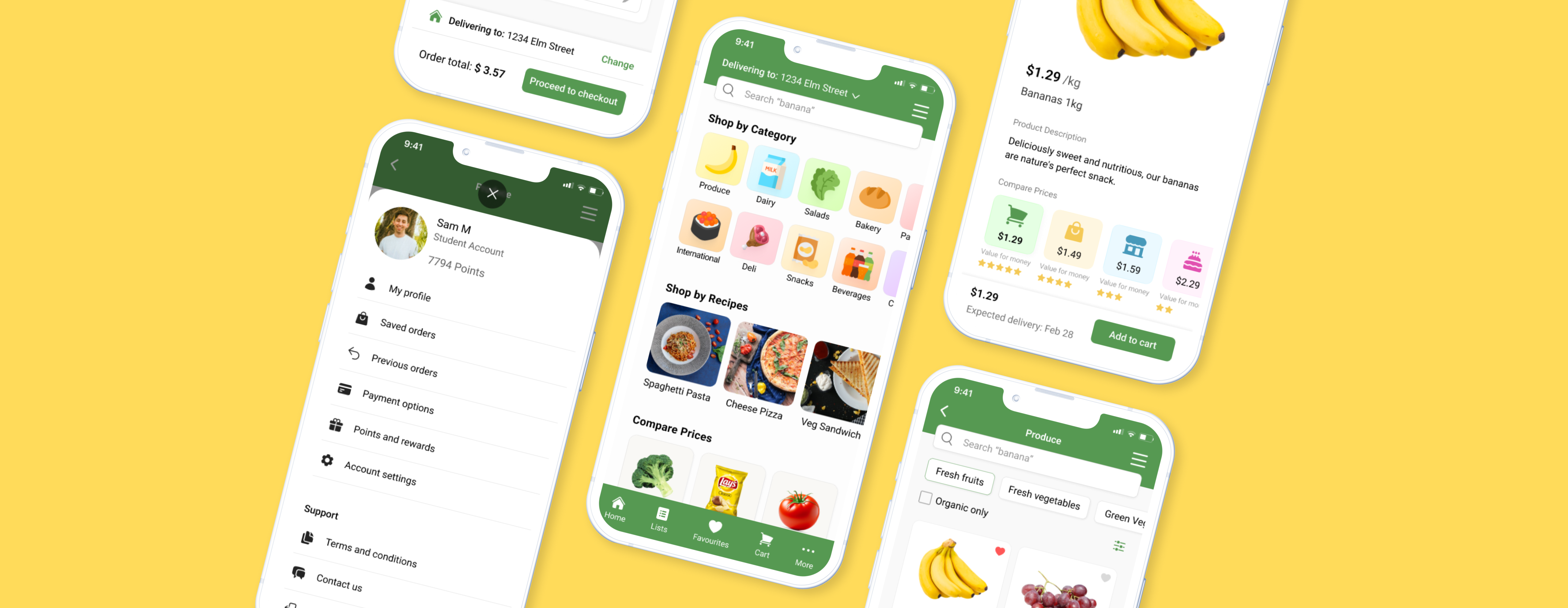 Grocery Cart App Design design mobile design mockup ui ui design user experience user interface ux ux design ux designer