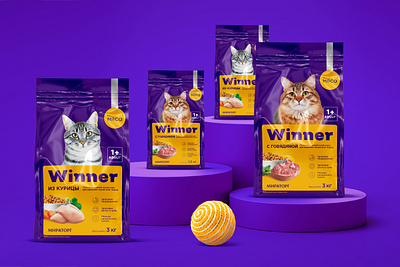 Winner. Packaging design for a line of pet food branding design package package design