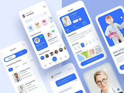 Medico - Doctor Booking Mobile App UIUX Design app design appointment clinic doctor doctorbooking medical mobileapp ui uidesign uiux ux