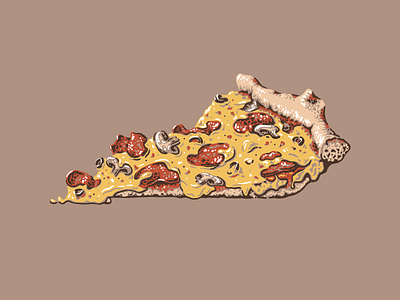 Kentucky Pizza design food food illustration illustration kentucky pizza