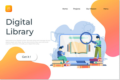 LANDING PAGE FOR BOOKS WEBSITE branding dailyui graphic design logo motion graphics ui uiux