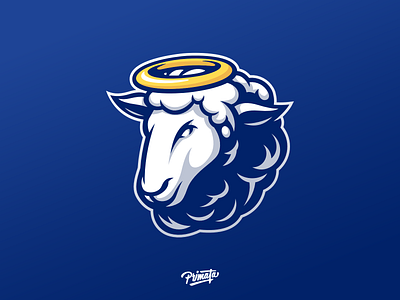 Lamb Mascot angel cordeiro halo illustration lamb logo mascot sportlogo team