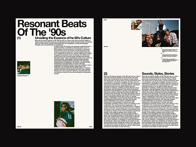 Resonant Beats brand branding digital editorial grid layout minimal music typo typography web
