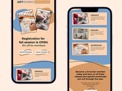 Emails for community art program branding email figma mar marketing ux