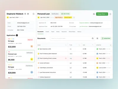 Lending Platform. Application View bank statement borrower co borrower collateral agreement credit report decision engine documentation fintech income verification lending lending platofrm loan application mortgage personal loan