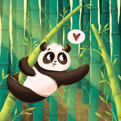 Little panda animal character book illustration cartoon character character character design childrens illustration illustration