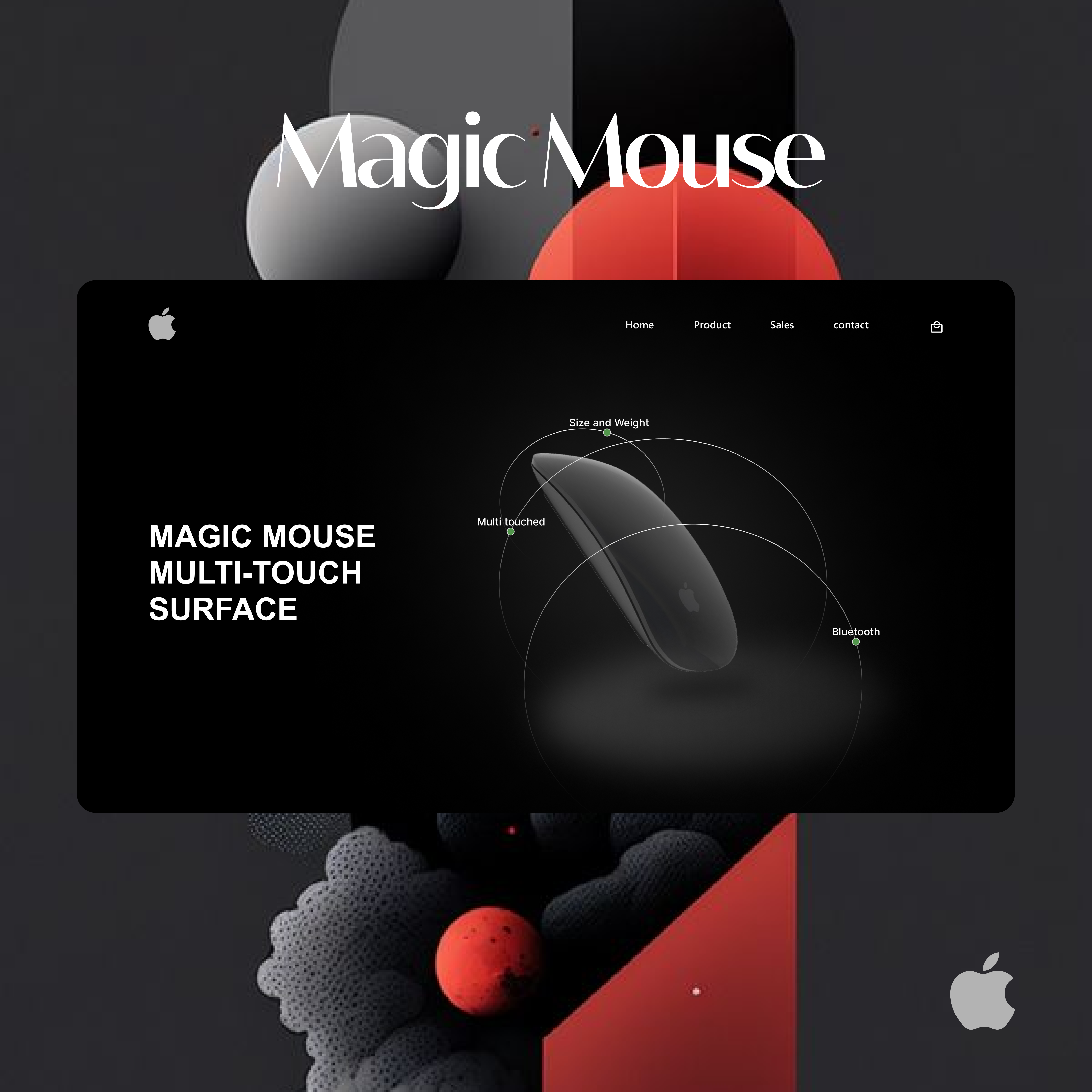 Minimalistic Magic Mouse Landing Page apple product figma figma design graphic design landing page minimalistic design ui user interface web application website design