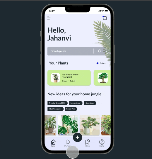 Plant Care App app branding cardui figma mobile plant plantcare scan trending ui ux