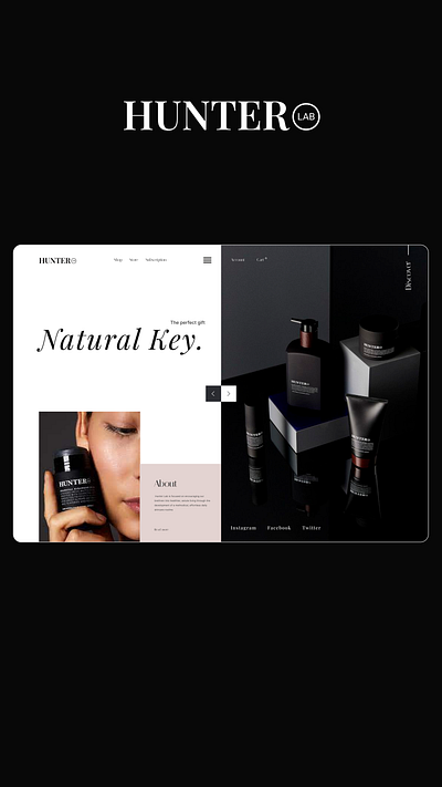 Elegant landing page for beauty products design figma figma design landing page ui user experience user interface web application