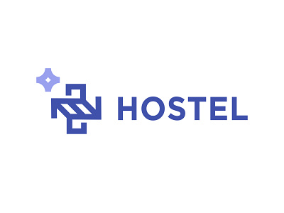 HOSTEL bed hostel logo night sleep star
