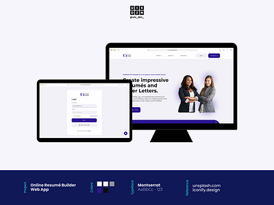 Online Resume Builder Website & Web App app app design design figma product design ui ui design uiux ux ux design web web app web design website