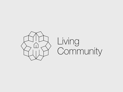 Living Community biology branding cell community home house logo logotype realstate star