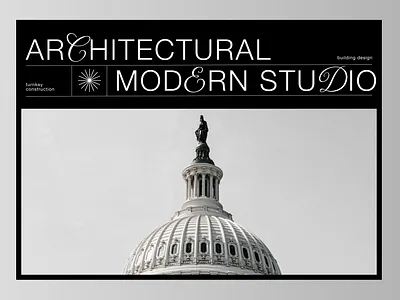 Architectural Studio Landing page architectural architecture design figma hero screen studio ui uxui