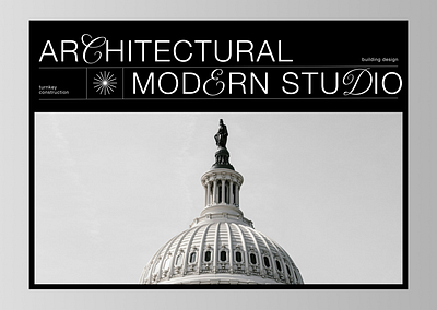 Architectural Studio Landing page architectural architecture design figma hero screen studio ui uxui