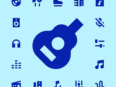 Music icons accordion audio audio recording audio system classical equalizer guitar headphones instrument microphone mixer music notes piano radio speaker vinyl volume off wave