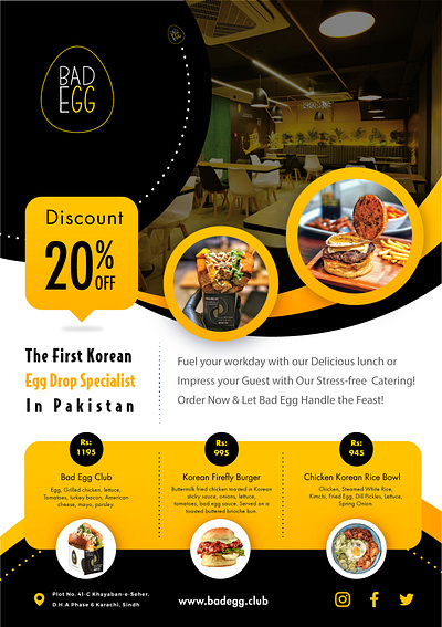 Sales Restaurant Flyer branding brochure design flyer graphic design sales restaurant flyer