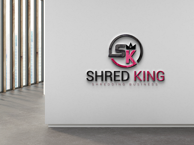 Shredding business Logo branding businesslogo companylogo creativelogo design kinglogo logo logodesign modern nature naturelogo shredding business. shredking uniquelogo