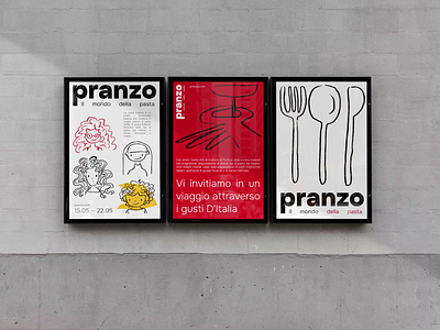 Pranzo: brand identity animation banner brand branding cafe design food graphic design identity illustration illustrations italy logo motion graphics poster restaurant ui vector