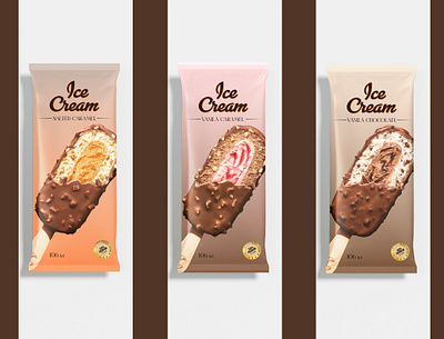 Ice Cream Packaging Design. brand branding branding design graphic design ice ice cream illustrator media packaging packaging design print