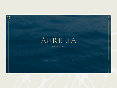 Aurelia Restaurant Website boston design elegant fine dining newport ocean restaurant ui ux website