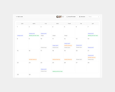 Booking calendar. application branding figma ui ux