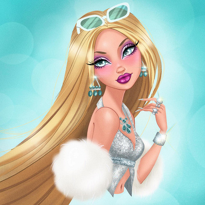 Barbie style portraits design graphic design illustration vector