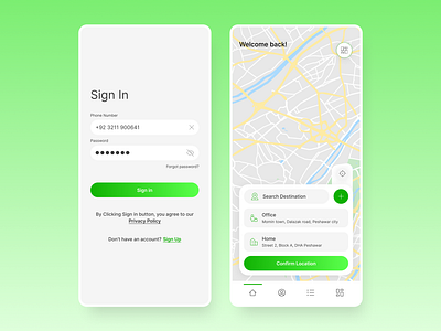 Ride Booking App app design carpool mobile ui ride booking ride sharing taxi booking app uber ui design ux research
