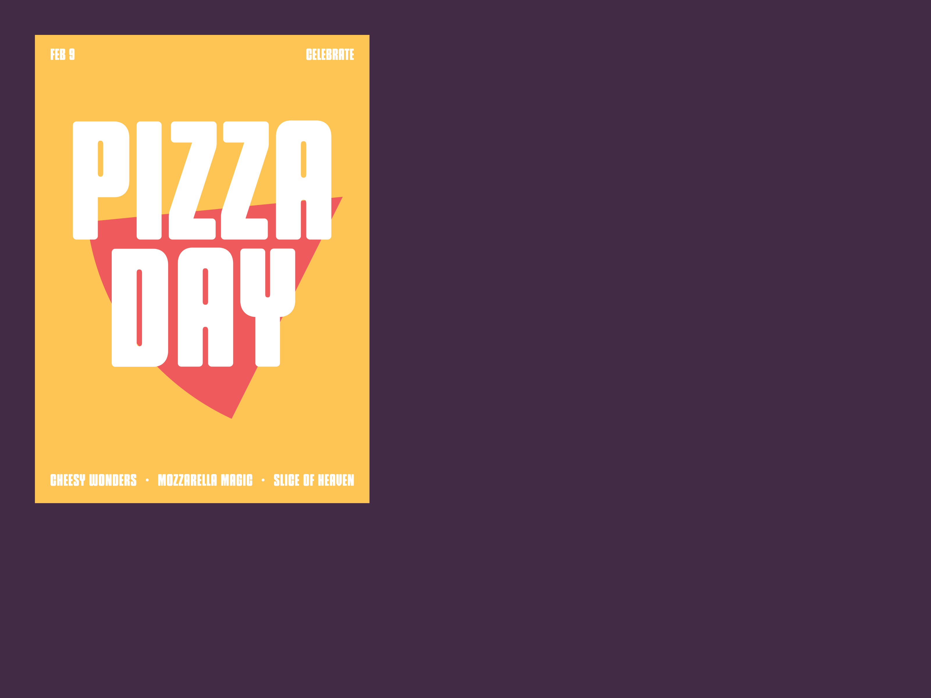 Celebrating World Pizza Day pizza poster