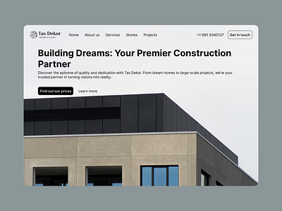 `Construction Company Landing Page construction landing page ui ux uxui web web design