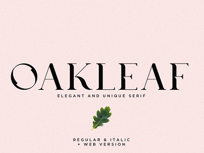 Oakleaf - Elegant & Unique Serif brand branding design elegant font graphic design leaf logo logotype modern oak oakleaf sans serif type type design typeface typography unique vector