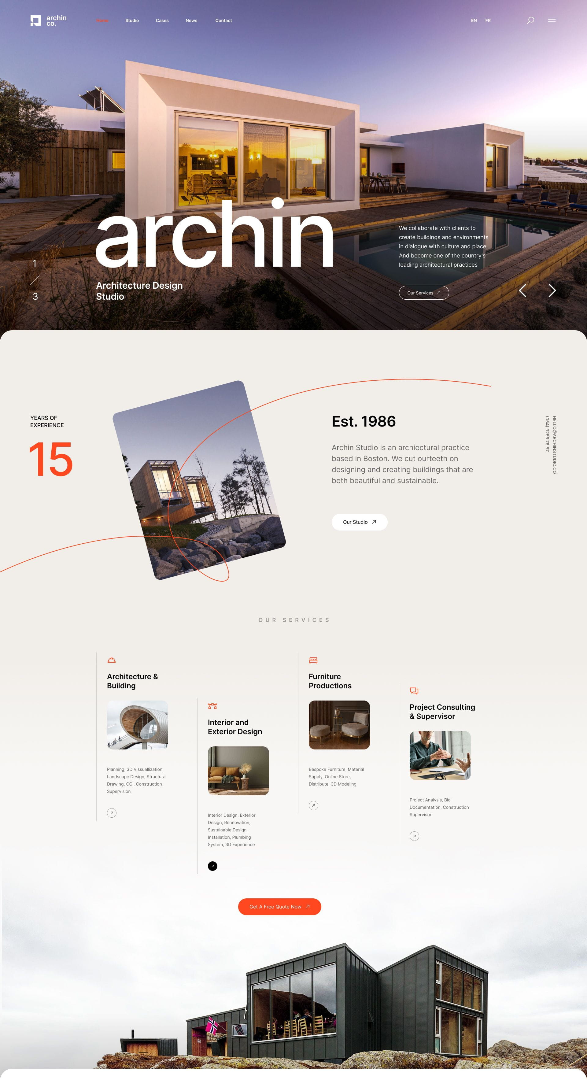 Architecture & Interior Design website architecture design elementor id interior design w wordpress