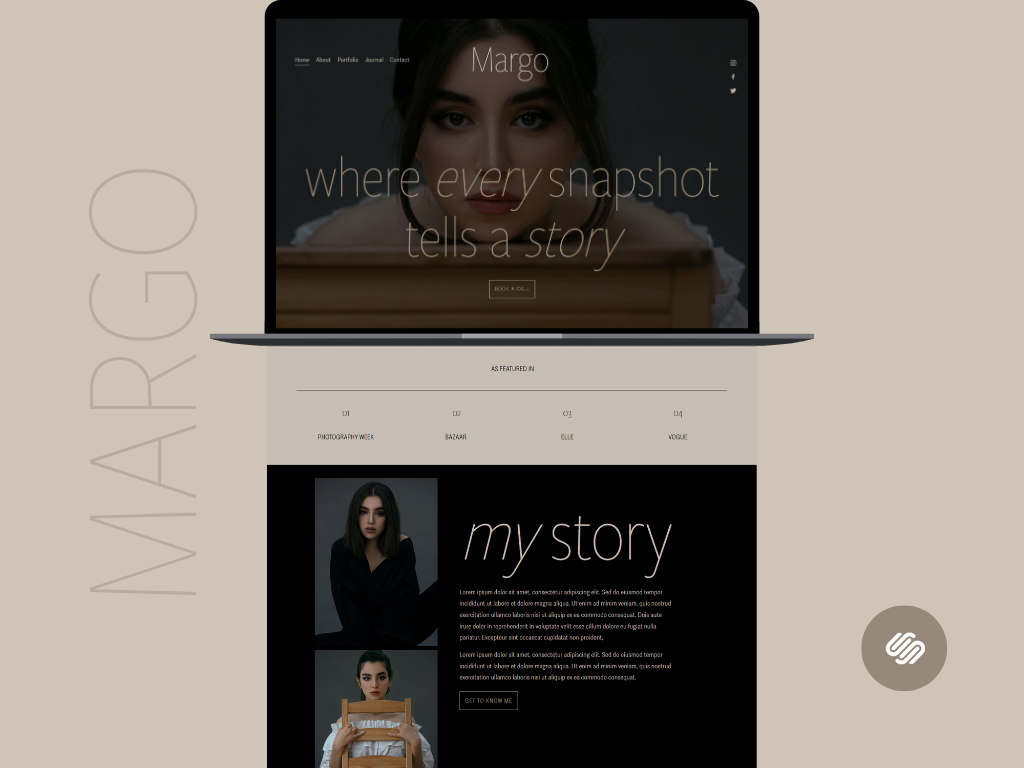 Photographer Squarespace Template photographer photography portfolio squarespace squarespace design template design webdesign website design
