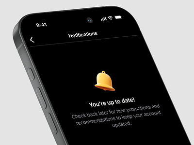 Empty Notifications app clean ui empty screen empty state mobile notification notifications ui ux