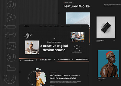Creative Portfolio & Agency website design elementor ui ux website wordpress