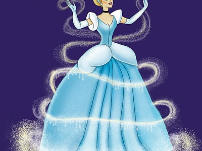 Cinderella illustration photoshop иилюстрация