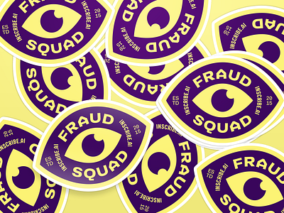 Fraud Squad Stickers 01 branding design eye fraud graphic design illustrator squad stickers vector