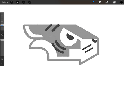Wip 🐅 american branding football geometric jungle logo mascot mexico procreate sketch symbol tiger