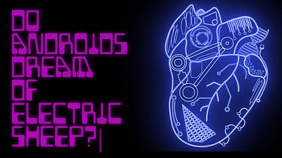 Do Androids Dream of Electric Sheep? after effects animation cyberpunk graphic design illustration motion motion graphics neon sci fi title sequence typography