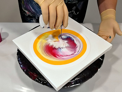 Fluid Art is my Therapy💖 : Acrylic Pouring Straight Pour Techni acrylic acrylic paint art branding design illustration paintings pouring tutorial