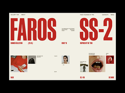 Faros/ Web site design branding design logo shop ui ux web