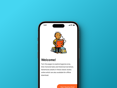 Orange Novel App branding figma ui