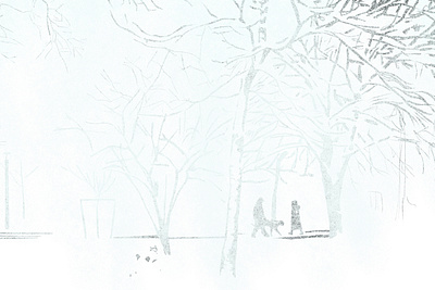 White Noon art direction central park character illustration illustrations landscape landscape illustration park procreate snow snow illustration snowy day white winter winter illustration