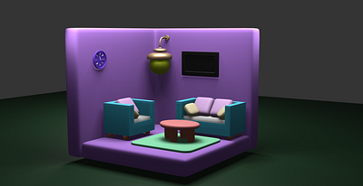 3D room 3d 3droom animation blender graphic design graphics render
