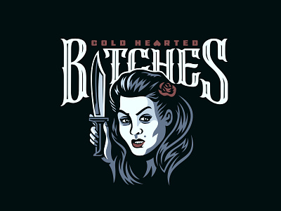 Cold Hearted Bitches branding design graphic design illustration illustrator knife logo vector